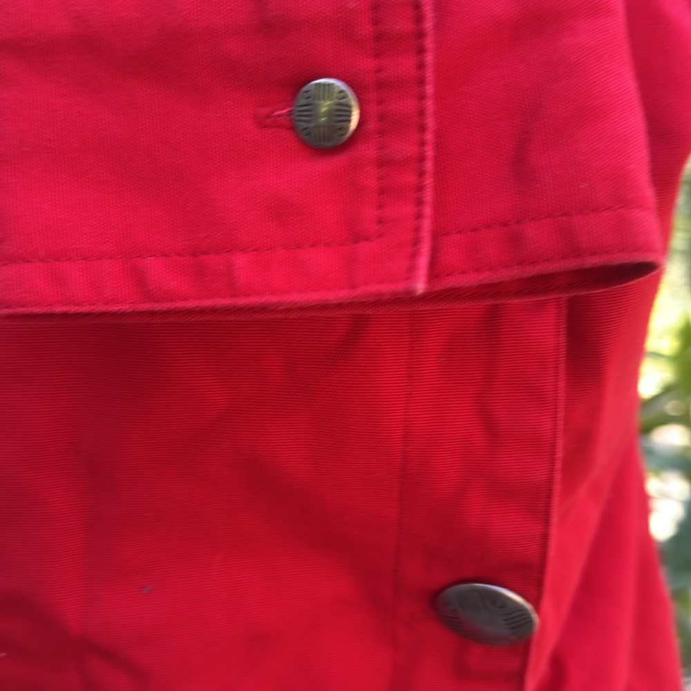 Scully NWOT Classic Bib Western Calvary Red Heavy Duty Cotton Button up sz XXL! - Picture 5 of 13